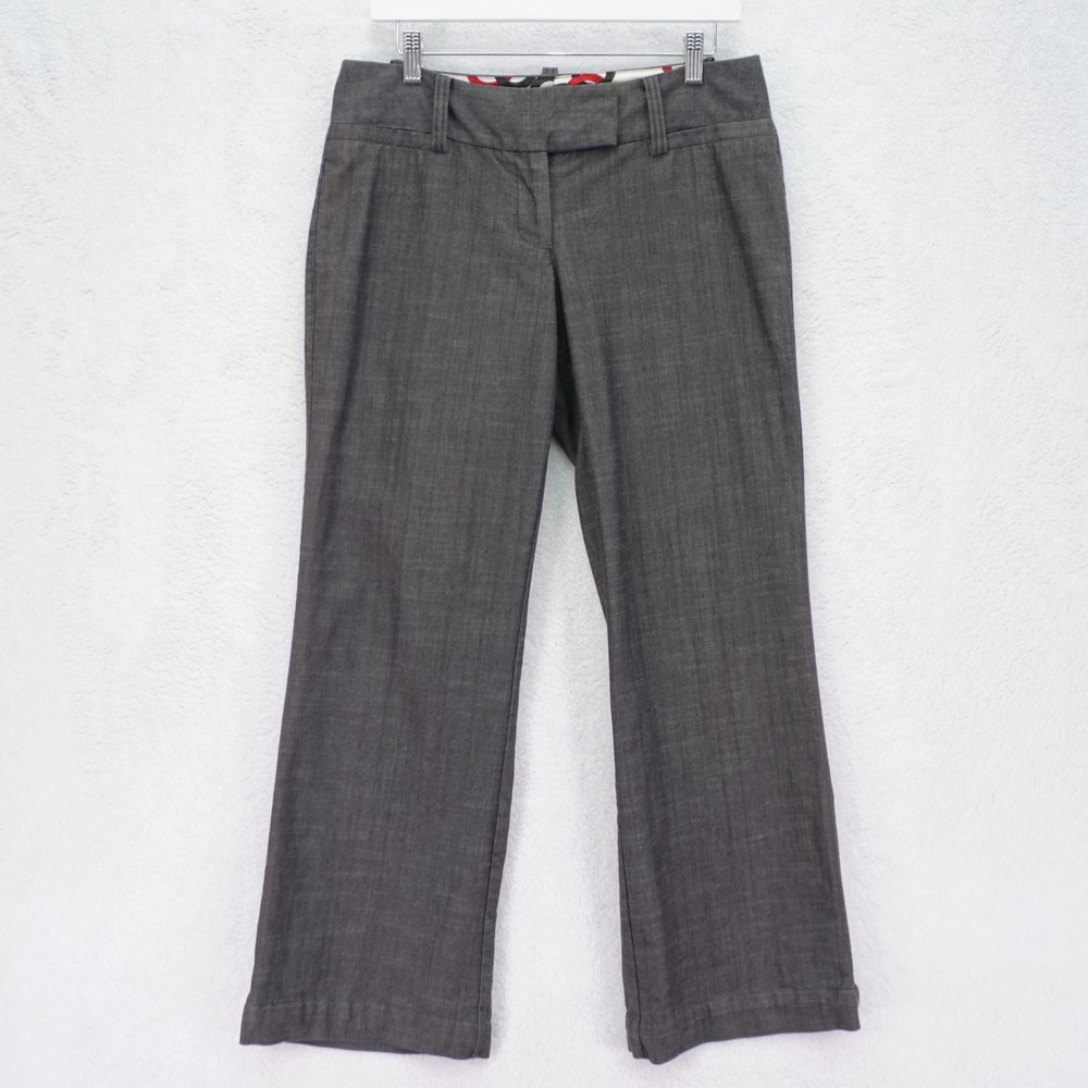 Maurices Dress Pants Gray Lightweight Twill Canvas Polyester Spandex 5/6 33 / 30